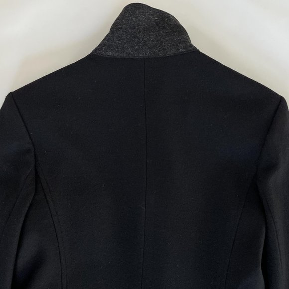 RAG & BONE Contrast Collar Wool Military Jacket in Black (Size 2) - Picture 6 of 11